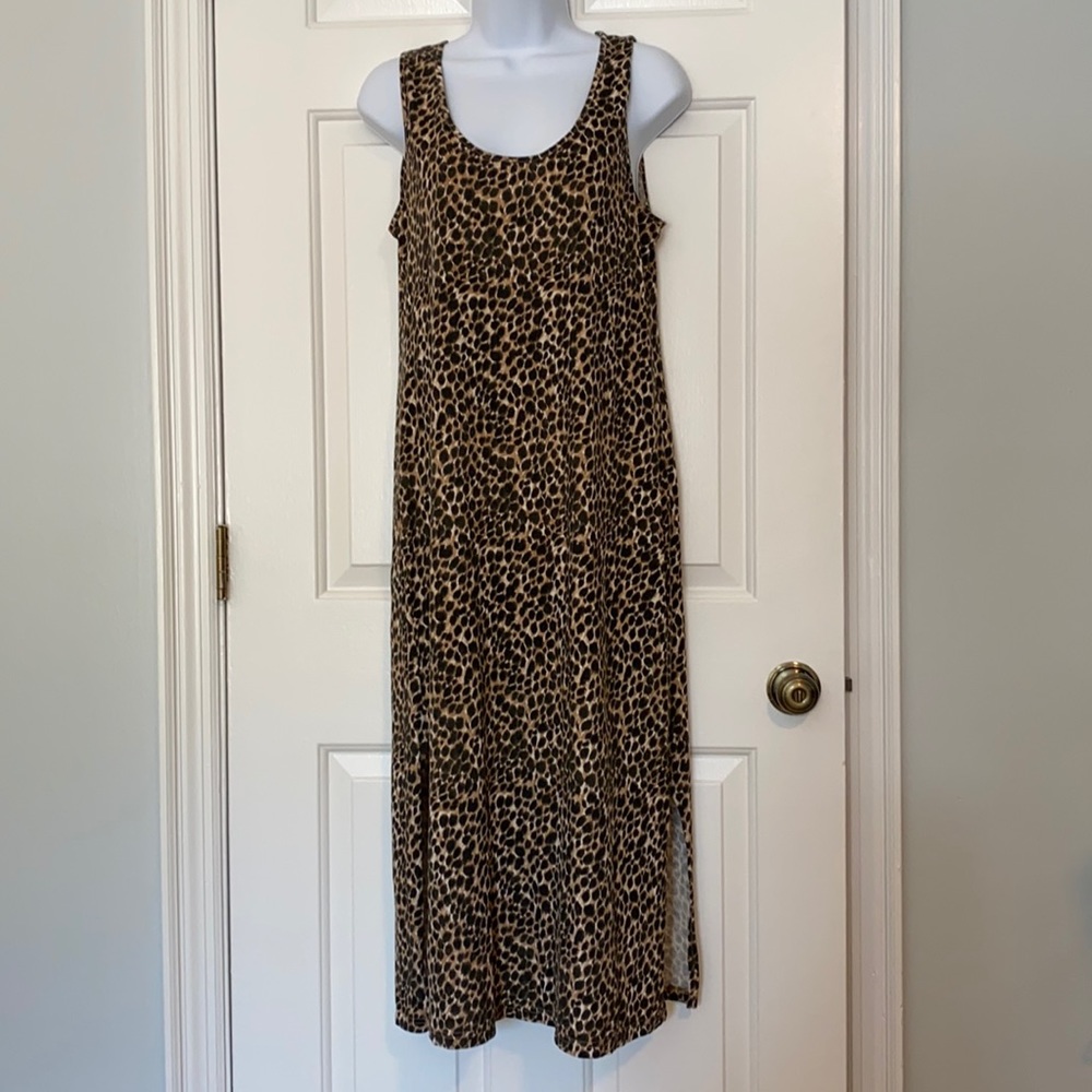 ⚡️LAST DAYS! J Crew maxi dress animal print sleeveless Size M - Picture 2 of 9